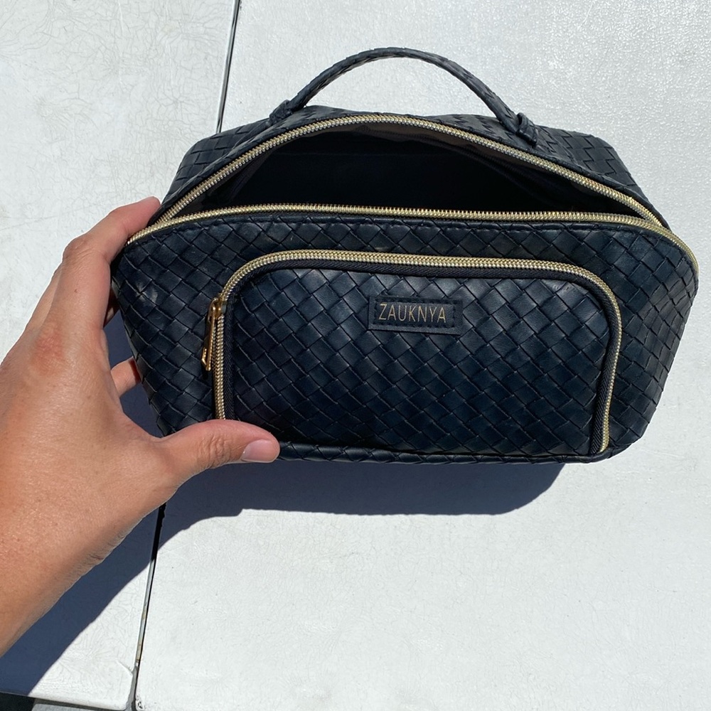 Gold black bag